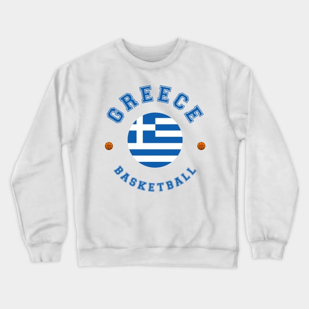 Greece Basketball Crewneck Sweatshirt by CulturedVisuals